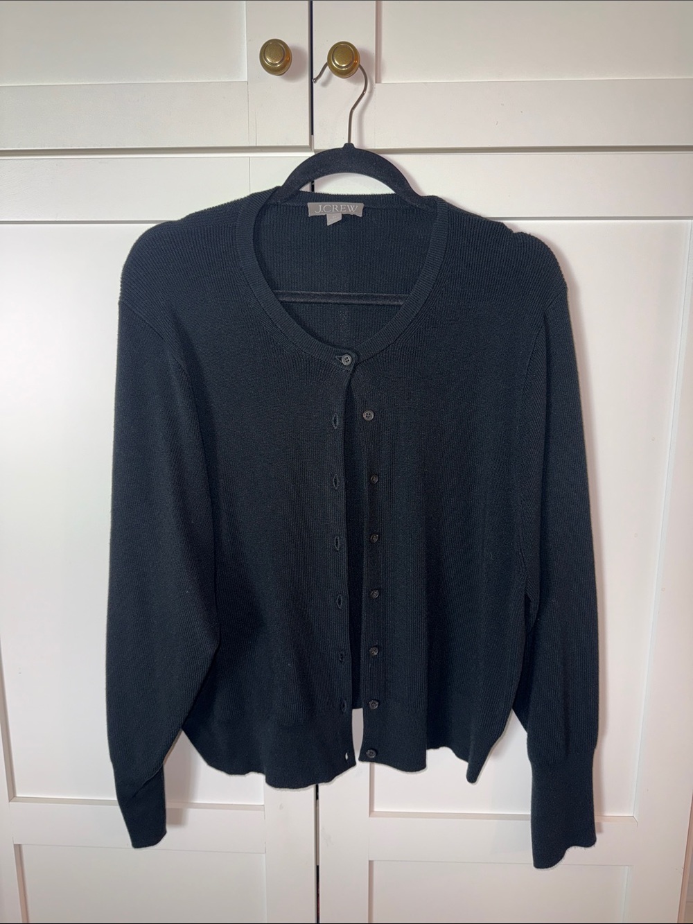J. Crew Black Button-Front Crewneck Cardigan 3X- Never Worn/Like New